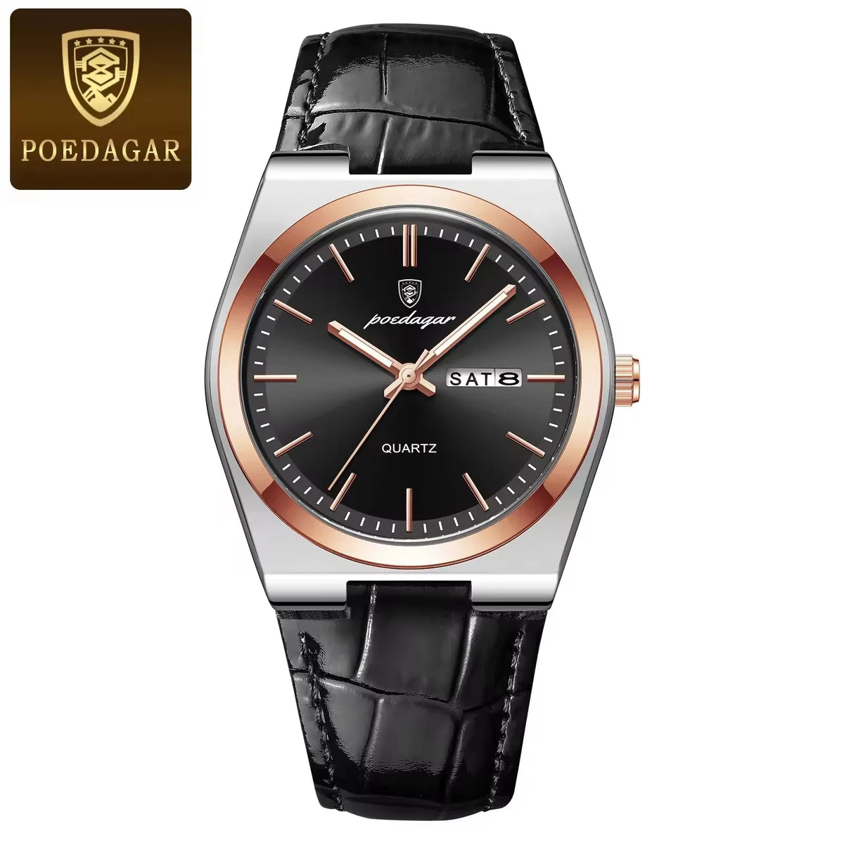 Montre de luxe Poedagar 930 en acier inoxydable