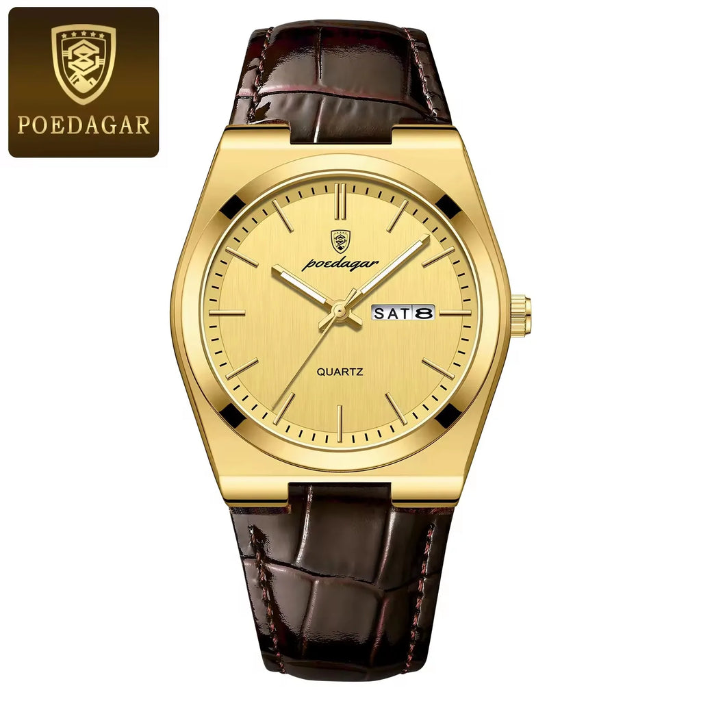 Montre de luxe Poedagar 930 en acier inoxydable