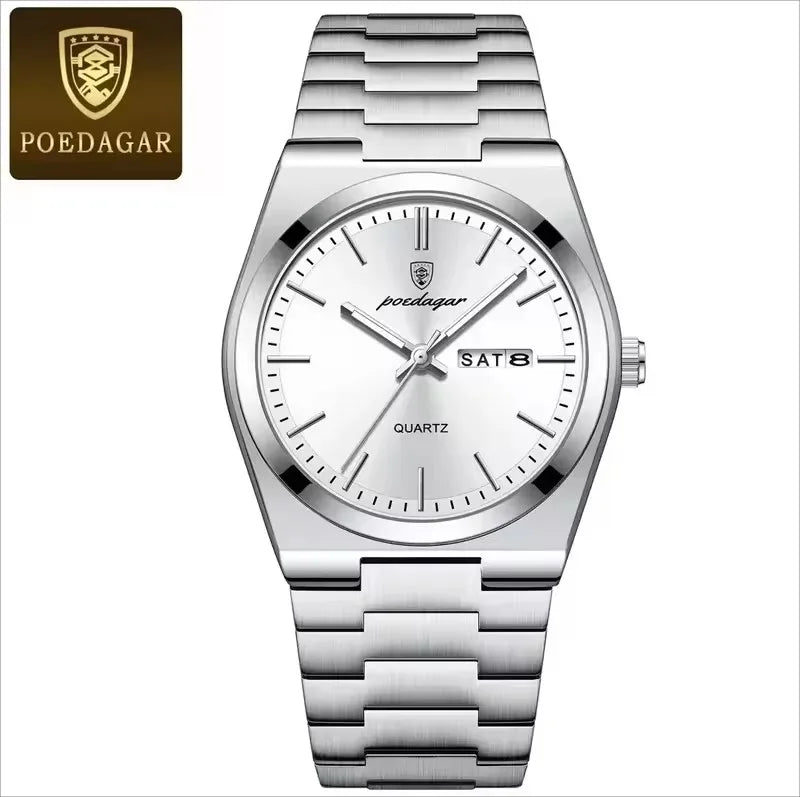Montre de luxe Poedagar 930 en acier inoxydable