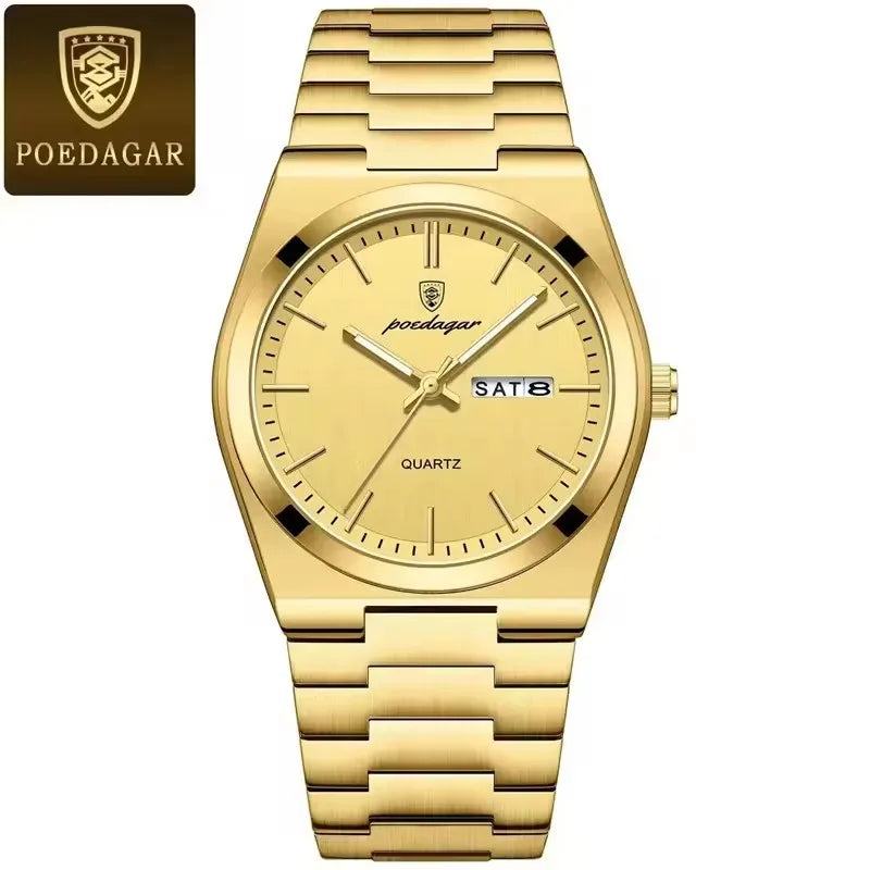 Montre de luxe Poedagar 930 en acier inoxydable