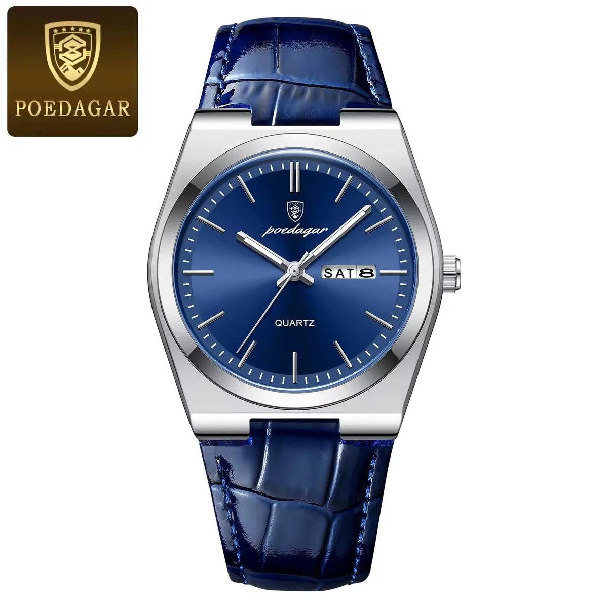 Montre de luxe Poedagar 930 en acier inoxydable