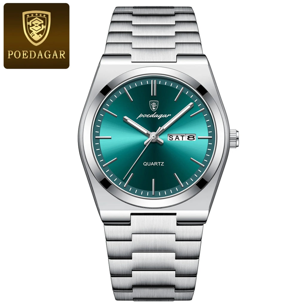 Montre de luxe Poedagar 930 en acier inoxydable