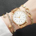 Coffret Montre Femme Anne – Montre Élégante avec 3 Bracelets Assortis