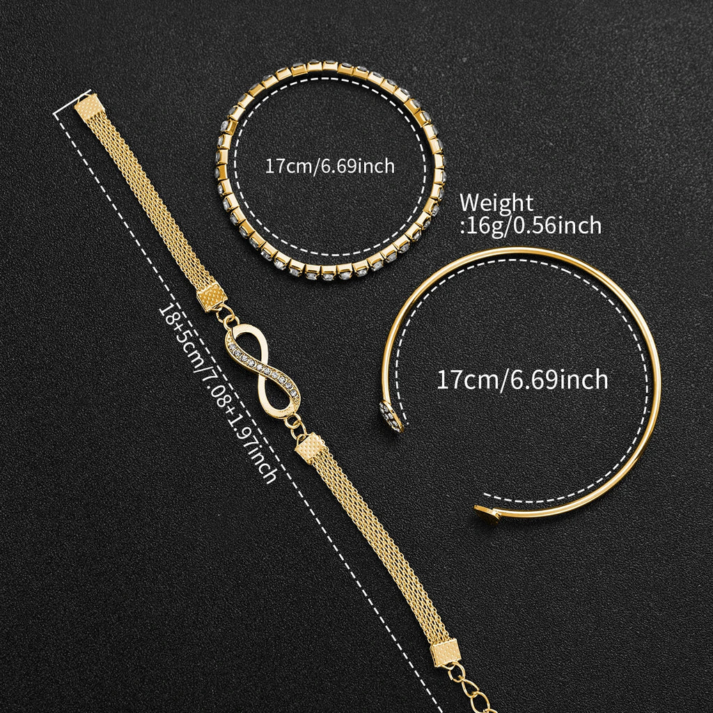 Coffret Montre Femme Anne – Montre Élégante avec 3 Bracelets Assortis