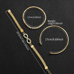 Coffret Montre Femme Anne – Montre Élégante avec 3 Bracelets Assortis