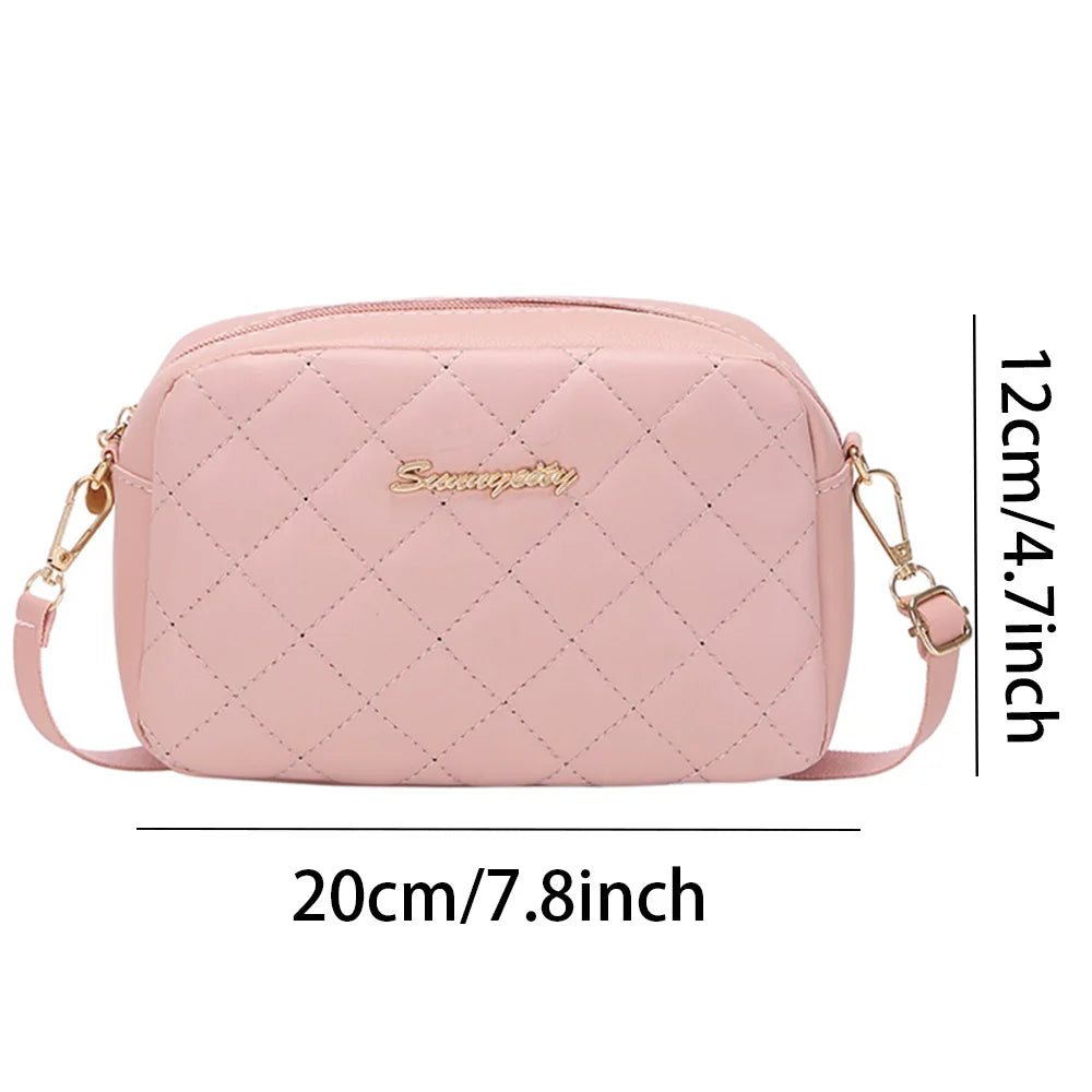 Sac à Bandoulière Femme à Pompons – Petit Sac Élégant à Motif Carreaux