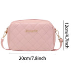 Sac à Bandoulière Femme à Pompons – Petit Sac Élégant à Motif Carreaux