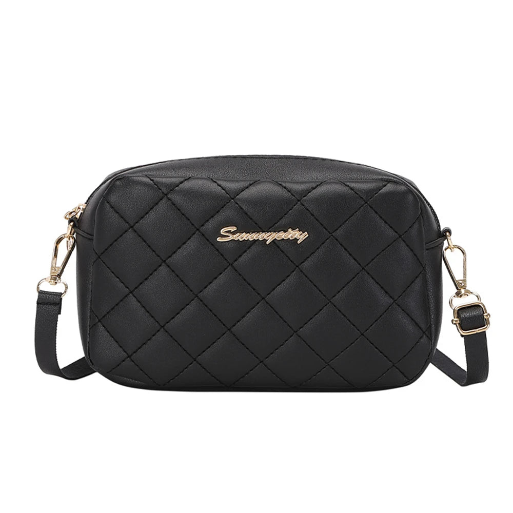 Sac à Bandoulière Femme à Pompons – Petit Sac Élégant à Motif Carreaux