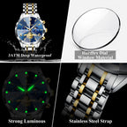 Montre Homme classe POEDAGAR Waterproof