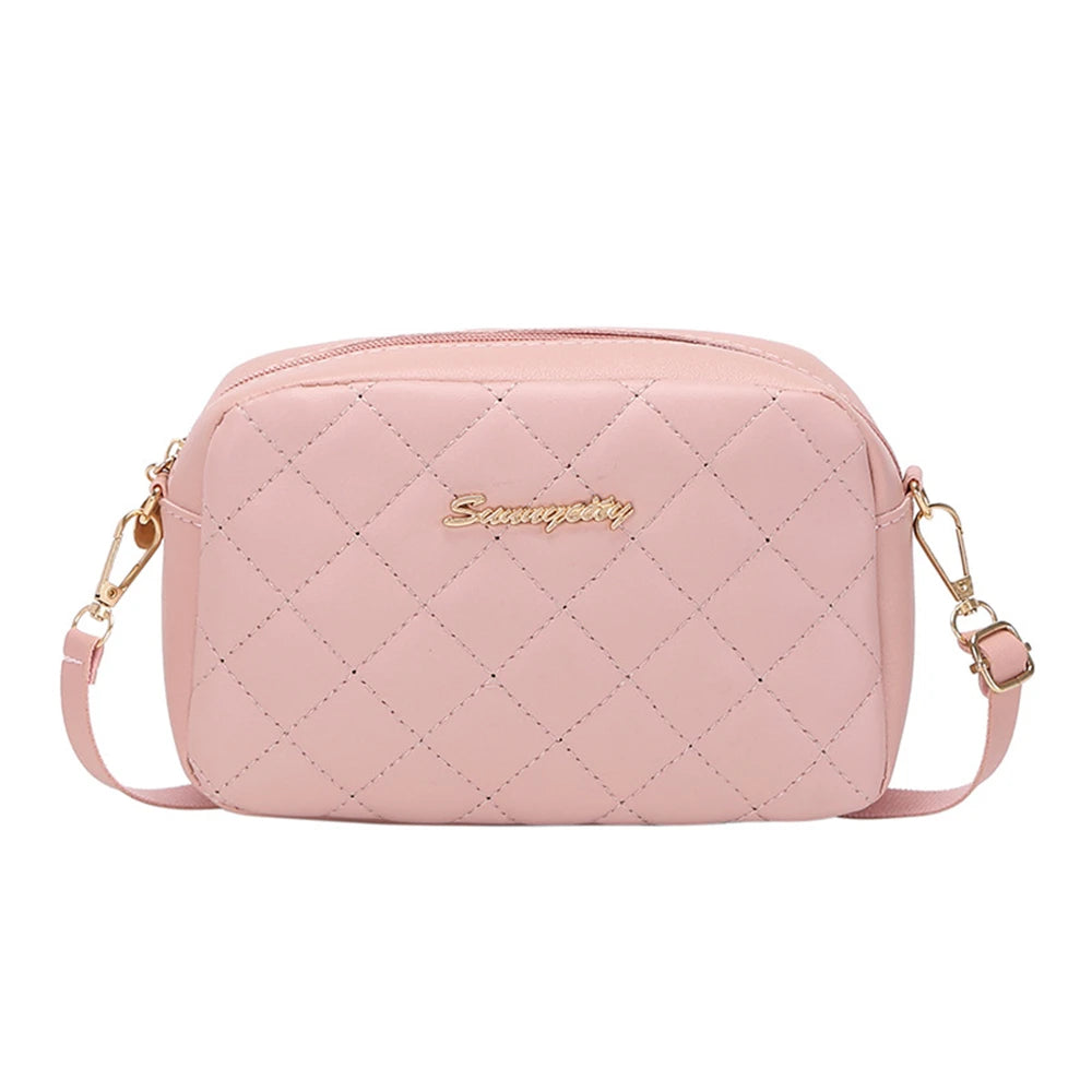 Sac à Bandoulière Femme à Pompons – Petit Sac Élégant à Motif Carreaux