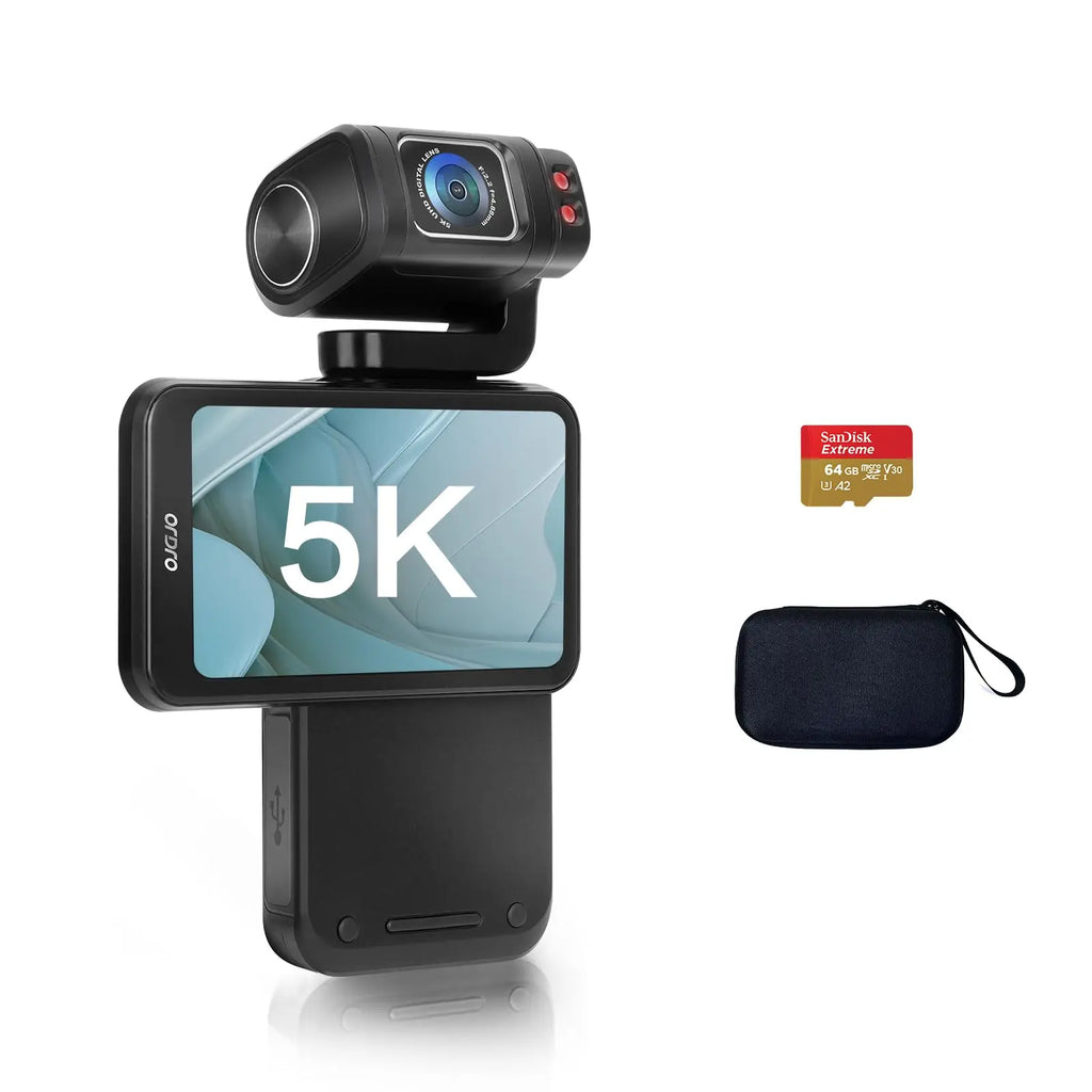 Ordro M3 – Caméra Vidéo 5K 30 ips avec Écran Tactile 3,5", Stabilisation d'Image et Vision Nocturne