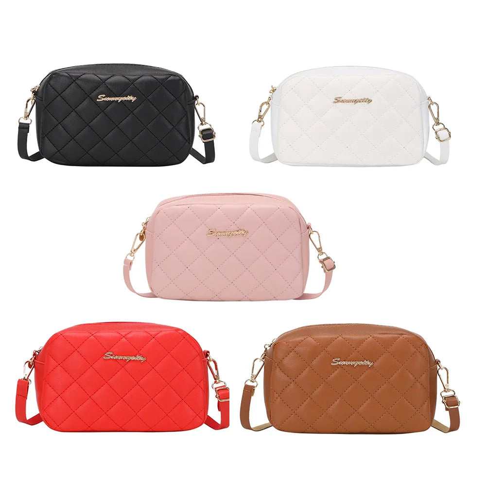 Sac à Bandoulière Femme à Pompons – Petit Sac Élégant à Motif Carreaux
